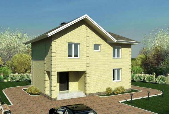 Проект дома до 150 метров 93/н-22.. Фасады, планировки(анонс).