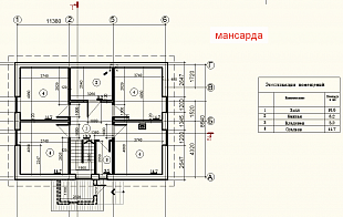 Скачать проект кирпичного дома до 100 кв. м.. Мансарда.