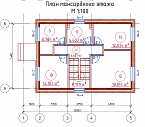 Проекты двухэтажных домов до 150 кв.м. Пеноблок 145,7 кв.м. 92/95. 2 этаж.