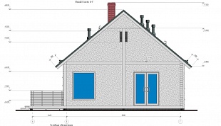 ﻿Проекты простых домов до 150 кв.м. Проект каркасного дома 92/133. Вид 1.