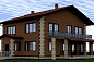 Проект двухэтажных домов. Дом с террасой и балконом  92/100. Вид 1.